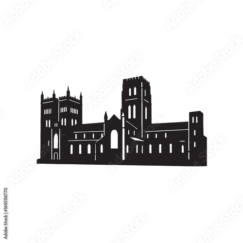 Durham Cathedral Minimal Silhouette Vector