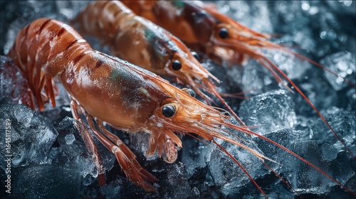 fresh seafood at the market, Generative AI,