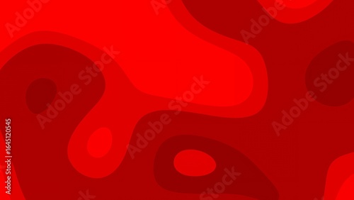 abstract smooth red layered shapes with fluid organic forms representing modern artistic design