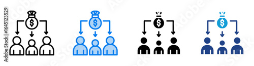 Stockholders icon set multiple style collection