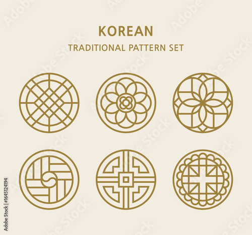 korean traditional pattern vector illustration icon