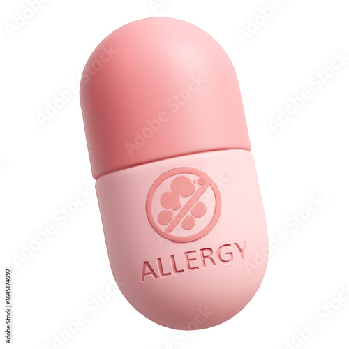 Pink Allergy Relief Pill for Pet Health