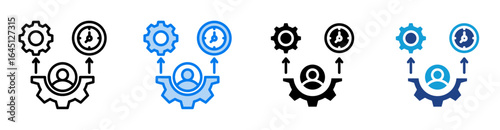 Entrepreneur icon set multiple style collection