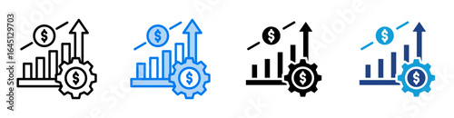 Lucrative icon set multiple style collection