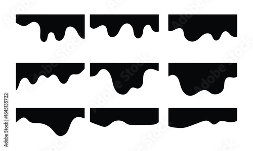 Border shape for website design. Abstract banner header and separator. Drops Separator Effects Collection For Flyer, Poster, App, Banner in eps 10.