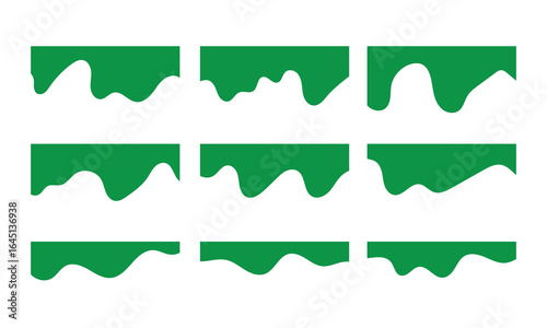 Border shape for website design. Abstract banner header and separator. Drops Separator Effects Collection For Flyer, Poster, App, Banner in eps 10.