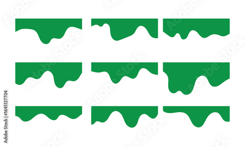 Border shape for website design. Abstract banner header and separator. Drops Separator Effects Collection For Flyer, Poster, App, Banner in eps 10.