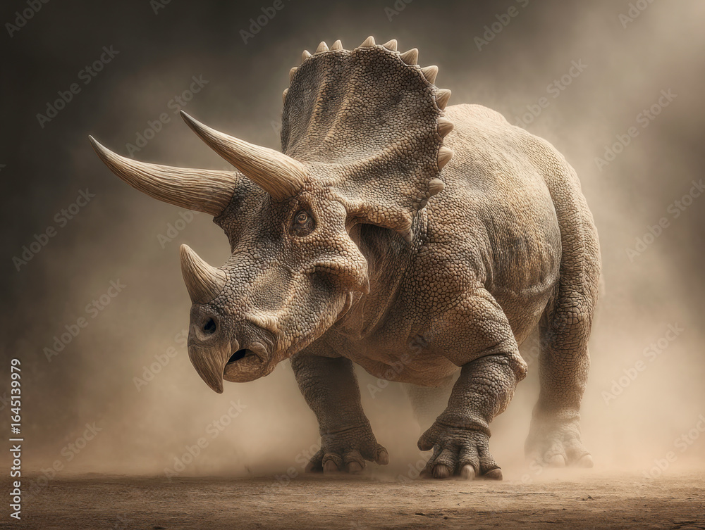 Fototapeta premium Majestic Triceratops in the Wild