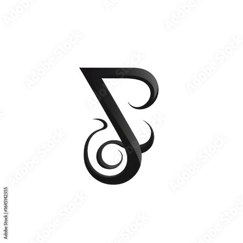 Black silhouette of a tattoo symbol on white background.
