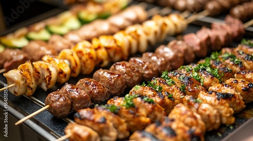 shish kebab on the grill