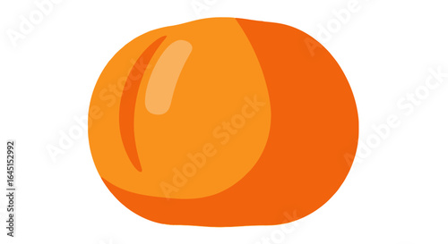 Vibrant illustration of a single fresh apricot, a symbol of summer sweetness and healthy eating.