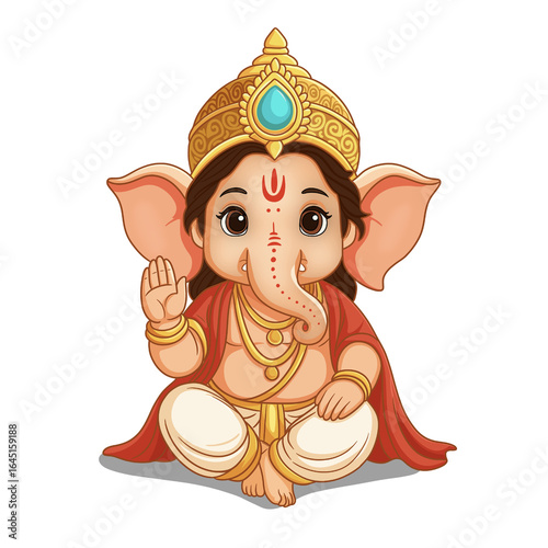 Photos Illustration of Hindu God Ganesha