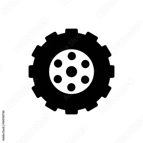 Gear in Action: A highly detailed, high-contrast image of a precisely engineered gear, ready to integrate into any mechanical device.
