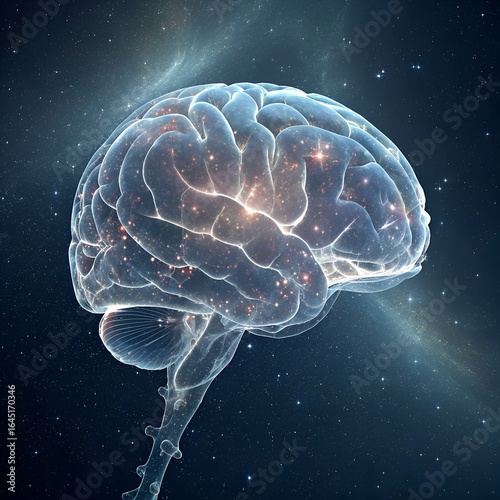 human brain in the dark