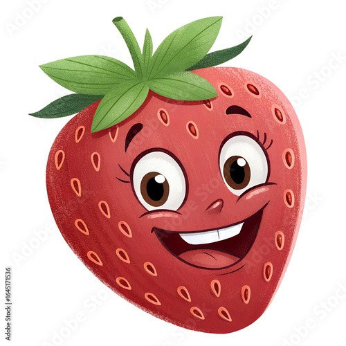 strawberry with a smile