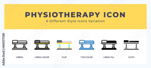 Physiotherapy icon symbol. isolated. vector illustration with different styles