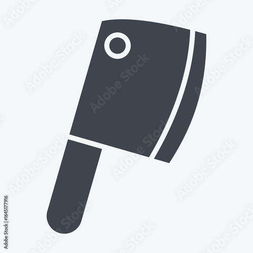Icon Chopper. related to BBQ symbol. glyph style. design editable