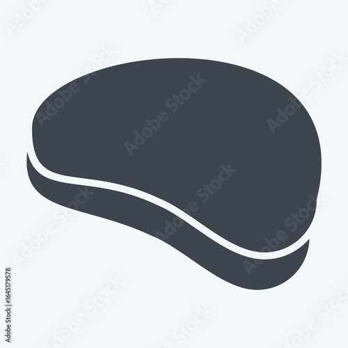Icon Steak. related to BBQ symbol. glyph style. design editable