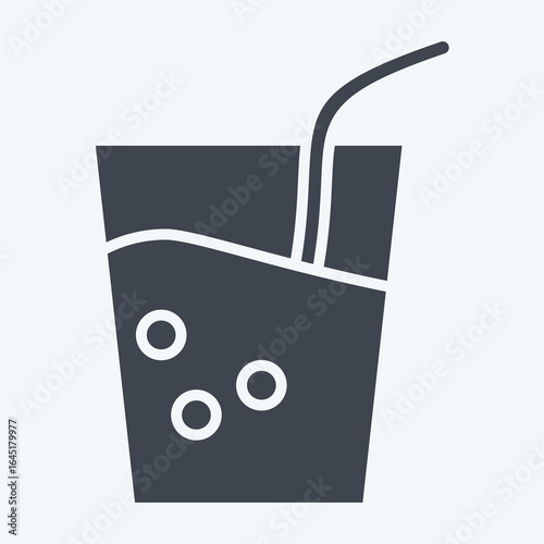 Icon Soft Drink. related to BBQ symbol. glyph style. design editable