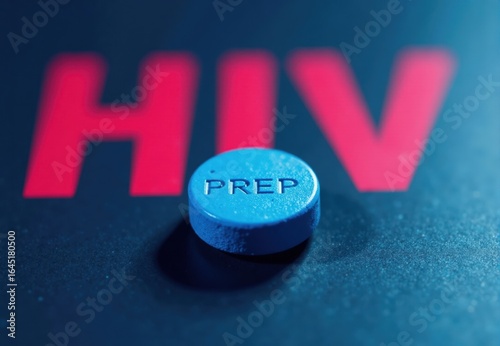 PrEP Pill with HIV Text Background