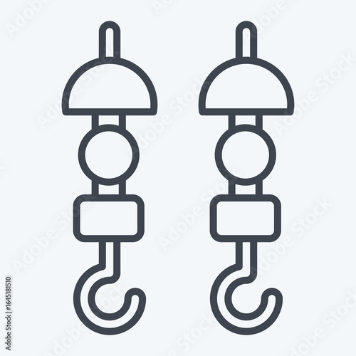 Icon Skewers. related to BBQ symbol. line style. design editable