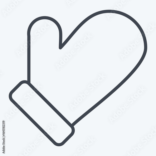 Icon Oven Glove. related to BBQ symbol. line style. design editable