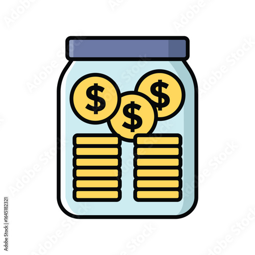 tip jar icon vector design template simple and clean