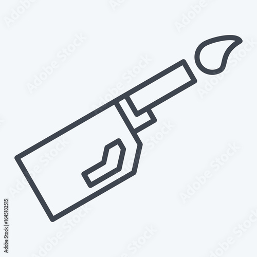 Icon Lighter. related to BBQ symbol. line style. design editable