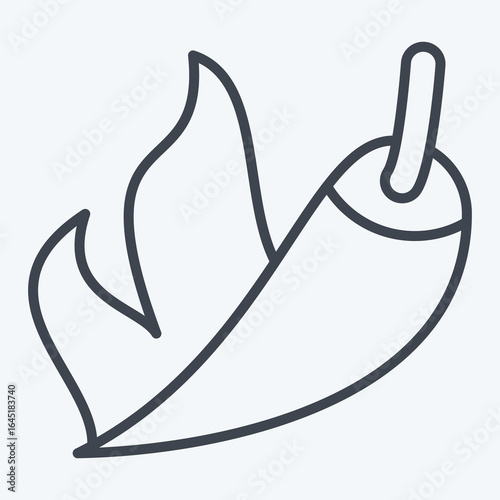 Icon Hot. related to BBQ symbol. line style. design editable