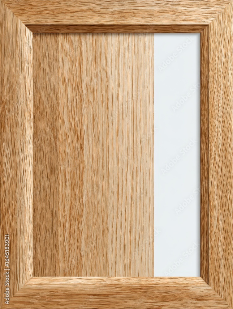 Naklejka premium Wooden Door Panel: A detailed studio shot of a wooden door panel. featuring a combination of wood and other material. The close-up shot accentuates the natural grain and texture.