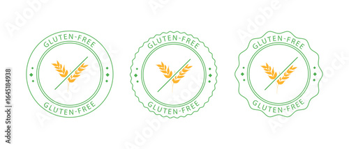Certified Gluten Free Emblem Label Stamp