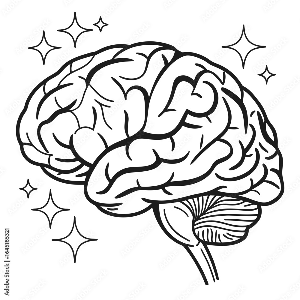 Fototapeta premium Mental Clarity Brain Icon