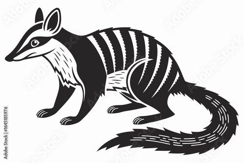 Illustration of a numbat isolated on white background