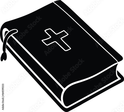 bible cover leather on the white background.eps