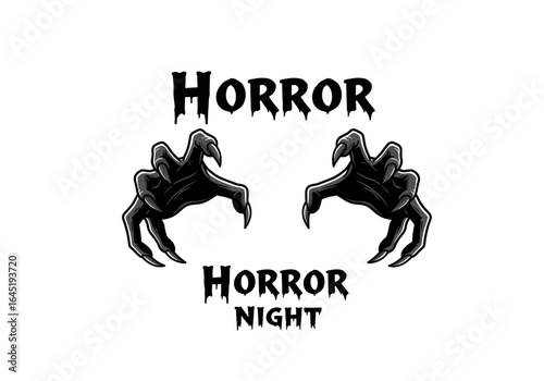 Creepy Monster Hands for Horror Night Illustration