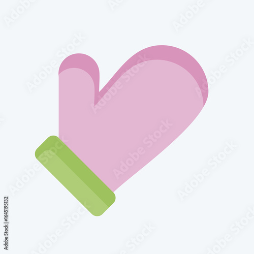 Icon Oven Glove. related to BBQ symbol. flat style. design editable