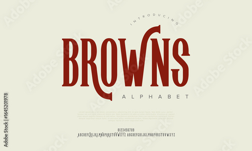 Browns Alphabet Vintage Tall Serif Typeface