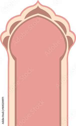 Ornate Islamic Archway with Decorative Petallike Edging.