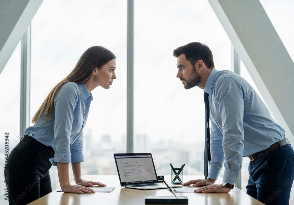 Fototapeta premium Business Conflict Between Colleagues