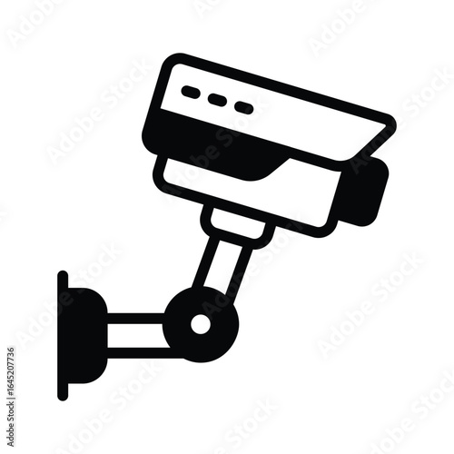 A glyph style icon showing event security cctv