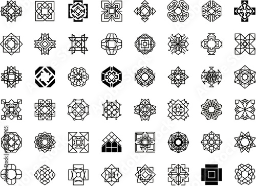 set of vector floral patterns