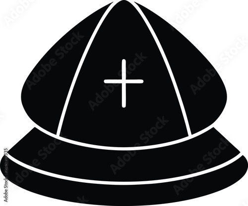 priest hat on the white background.eps