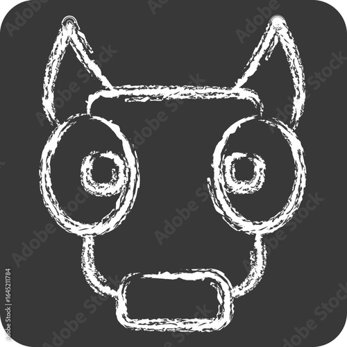 Icon Beef. related to BBQ symbol. chalk Style. design editable