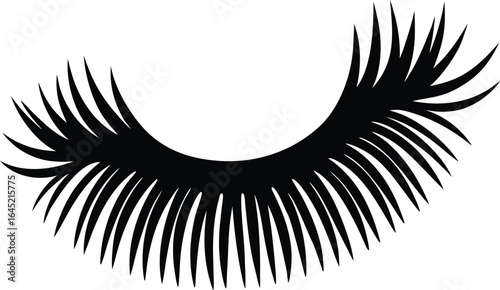 thick eyelash on the white background.eps