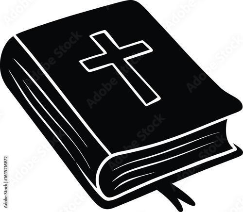 wooden bible on the white background.eps