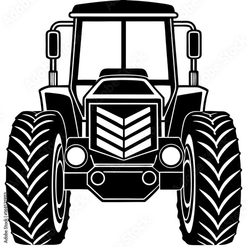 Tractor Vector Illustration, Farm Vehicle Graphic, Agricultural Machine