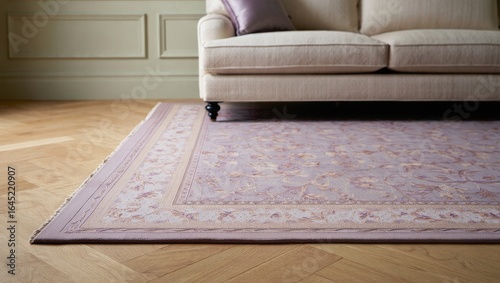 Elegant Lilac Persian Oriental Area Rug Adds Sophistication To Any Living Space