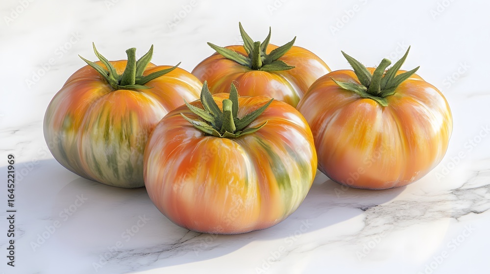 Obraz premium Fresh tomatoes on a white background
