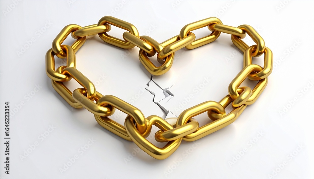 Obraz premium heart shaped chain