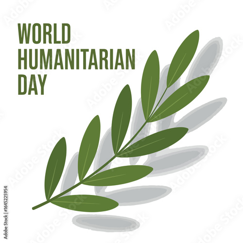 World Humanitarian Day Olive Branch Peace Symbol Compassion Celebration